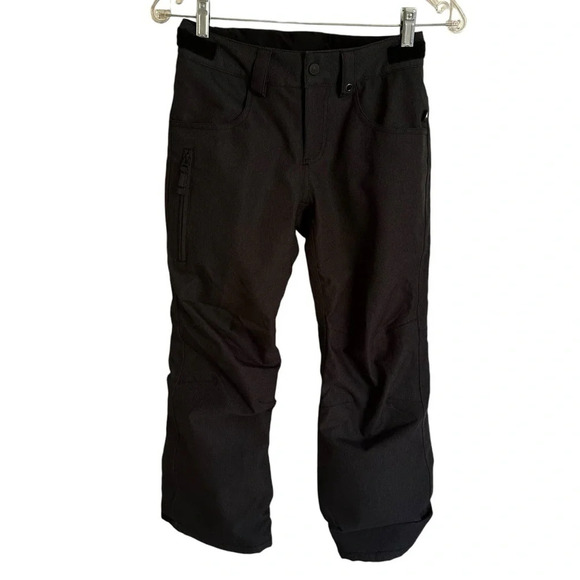 Burton Boys Small 7/8 Dark Gray Insulated Snowboard Pants Dry Ride Room to Grow - Picture 1 of 6